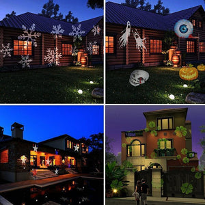 Christmas Halloween Home Decoration Projector Lights 12 Pattern - MekMart