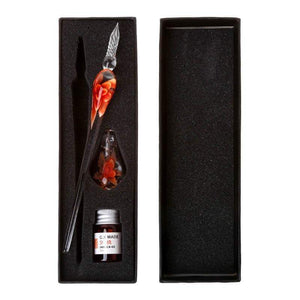 Glass Calligraphy Pen Set with Ink and Pen Rest - MekMart